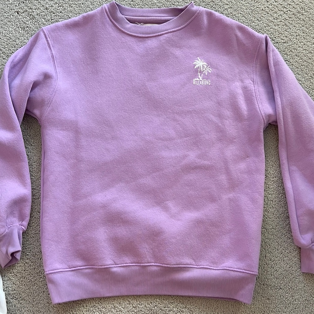Purple billabong crewneck